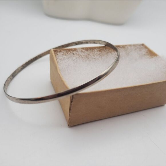 Sterling silver slim‎ bracelet bangle slider jewelry - Picture 1 of 2